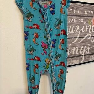 Vibrant Blue and Red Bodysuit with Playful Design